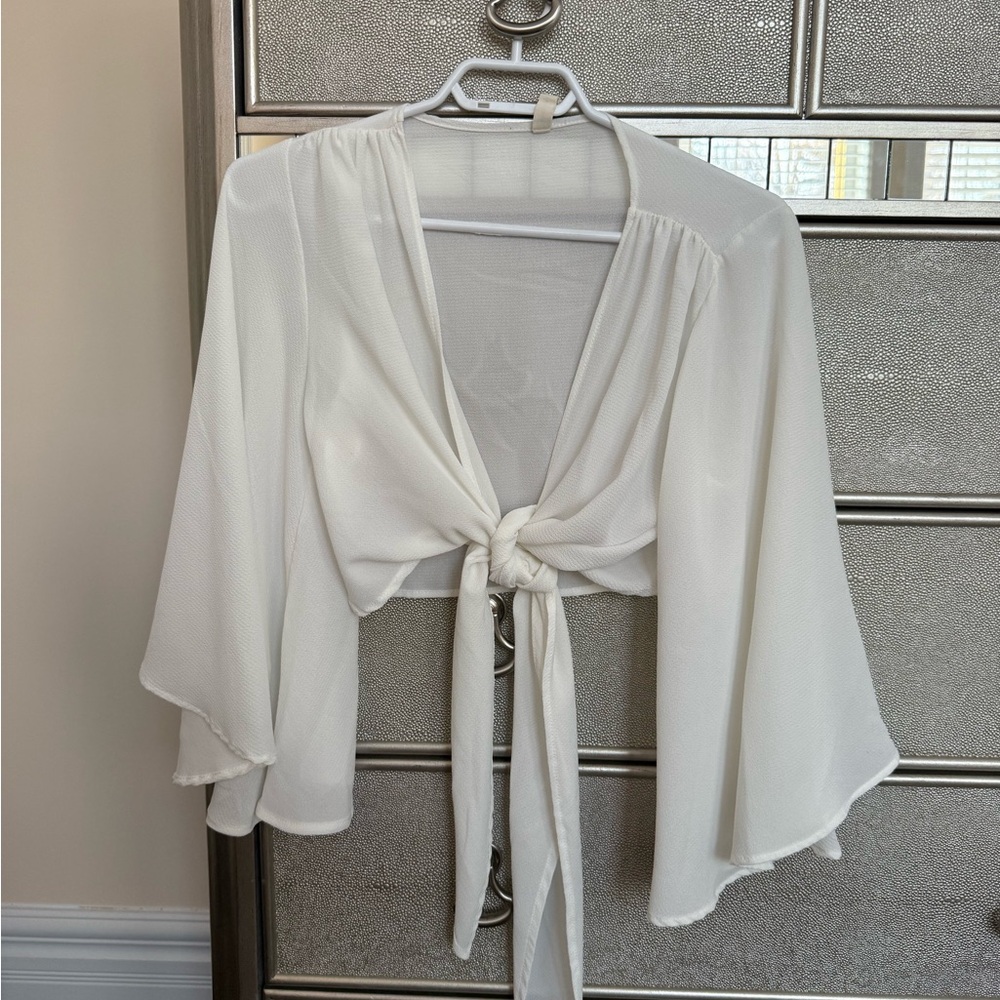 Tyche Flowy Tie-Front Blouse